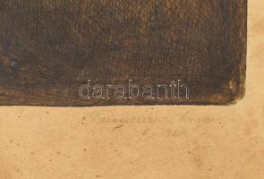 Neumayer Lajos (?-?): Női aktok, 1928. Rézkarc, papír. Foltos. Korabeli sérült fakeretben. 27,5x32 c...