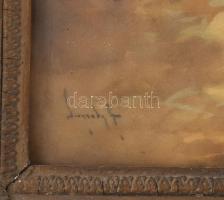 Neogrády Antal (1861-1942): Napfényes udvar. Akvarell, papír, jelezve balra lent. Üvegezett, sérült ...