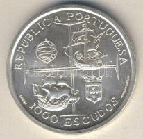 Portugália 1998. 1000Esc Ag "I. Mánuel király, hajók" T:BU
