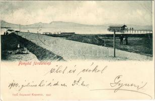 1900 Fonyód, fürdőtelep, móló. Gerő Zsigmond kiadása (EK)