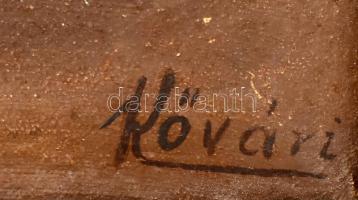 Kővári jelzéssel: Csendélet. Olaj, vászon. Dekoratív, sérült fakeretben. 35x50 cm