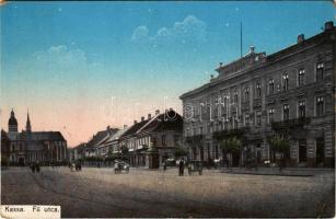 1918 Kassa, Kosice; Fő utca, Schalkház / main street, palace (EK)