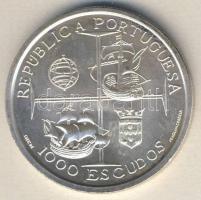 Portugália 1998. 1000Esc Ag "I. Mánuel király, hajók" T:BU