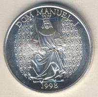 Portugália 1998. 1000Esc Ag "I. Mánuel király, hajók" T:BU