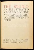 1902 The Studio c. művészeti lap teljes évfolyama bekötve, egészvászon kötésben