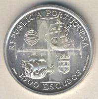 Portugália 1998. 1000Esc Ag "I. Mánuel király, hajók" T:BU