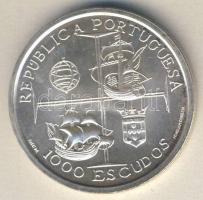 Portugália 1998. 1000Esc Ag "I. Mánuel király, hajók" T:BU