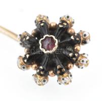 14k arany (Au)??? gyász melltű, bross br 2,39 g