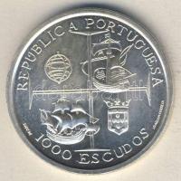 Portugália 1998. 1000Esc Ag "I. Mánuel király, hajók" T:BU