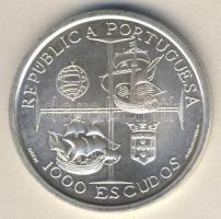 Portugália 1998. 1000Esc Ag "I. Mánuel király, hajók" T:BU