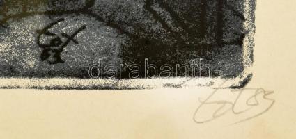 Amerigo Tot (1909-1984): Női és férfi akt. Litográfia, papír. Jelzett. Üvegezett keretben. 30x43 cm