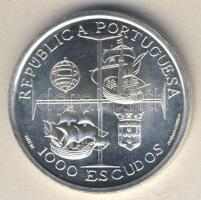 Portugália 1998. 1000Esc Ag "I. Mánuel király, hajók" T:BU