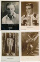 Rudolph Valentino (1896-1926) olasz némafilm színész - 8 db régi használatlan képeslap / 8 pre-1945 unused postcards