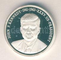 Németország 1991. "John F. Kennedy" Ag 15,55g emlékérem tanúsítvánnyal T:PP