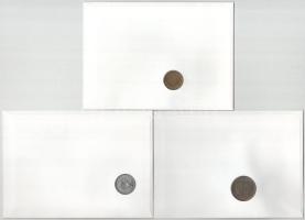 5db-os érmés boríték tétel, mind különféle és német nyelvű tájékoztatóval, benne: Bhután, Új-Kaledón...