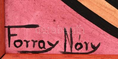 Forray Nóry (1968-): Díszes társaság. Akril, vászon, jelezve balra lent. Fakeretben. 50x70 cm