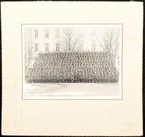 cca 1940 Nagy méretű katonai fotó II. vh német katonák és tisztek, fotó, kartonon 35x32 cm