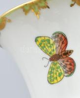 Herendi Viktória mintás váza. Kézzel festett, jelzett, hibátlan 21 cm