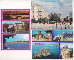 BULGÁRIA - 35 db MODERN város képeslap / 35 MODERN Bulgarian town-view postcards
