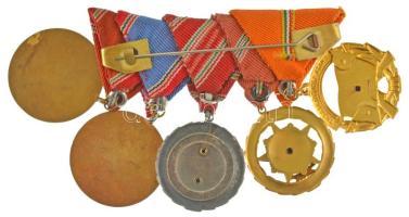 5db-os kitüntetés tétel, pánton összefogva, benne: 1957. "Kiváló Szolgálatért Érdemérem" a...