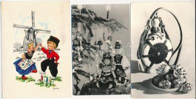 25 db MODERN népviseletes motívum képeslap / 25 modern folklore motive postcards