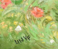 Linke jelzéssel (Monet után): Pipacsmezőben. Olaj, vászon 70x90 cm