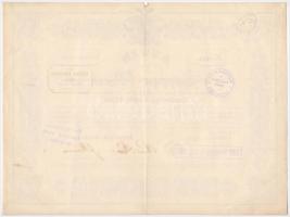 Német Államok / Szászország / Lipcse 1856. "Lipcsei Bank" részvénye 250T-ról szárazpecsétt...