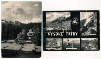 MAGAS-TÁTRA - 14 MODERN fekete-fehér város képeslap / VYSOKÉ TATRY - 14 modern black and white town-...