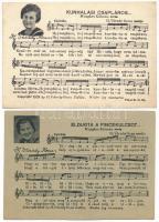 8 db RÉGI magyar kottás zenés képeslap / Hungarian music sheets - 8 pre-1945 postcards