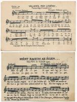 8 db RÉGI magyar kottás zenés képeslap / Hungarian music sheets - 8 pre-1945 postcards