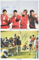 1988 Szöuli olimpiai bajnokok által aláírt plakát Martinek, öttusa csapat, GyulaI Zsolt, stb 60x80 cm