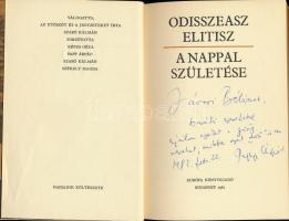 Odisszeasz Elitisz: A nappal születése. Vál., az utószót és a jegyzeteket írta: Szabó Kálmán. Ford.:...
