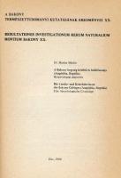 Dr. Marián Miklós: A Bakony hegység kétéltű és hüllőfaunája. A Bakony természettudományi kutatásának...