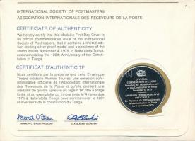 Tonga 1975. "Tonga Alkotmányának 100. évfordulója" a Postamesterek gondozásában kiadott pe...