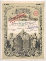 Német Birodalom / Berlin 1912. " 'Passage' Állományépítő Egyesület" részvénye 1200M-ról, bélyegzésekkel T:F German Empire / Berlin 1912. "Actie des Actien-Bauvereins Passage (Stock Construction Association 'Passage') " share about 1200 Mark, with overprints C:VF