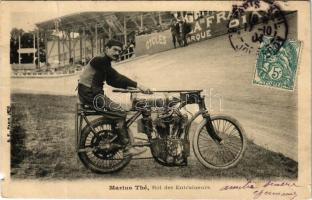 1904 Marius Thé, Roi des Entraineurs / French cyclist, coache. Winner in May 1904 of the Grand Prix de la République in Paris, unofficial motorcycling world championship.TCV card (fa)