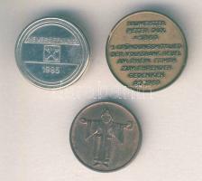 Németország 1972. "Müncheni olimpia" Br emlékérem T:2 + 1985. "Raiffaisen Bank" ...