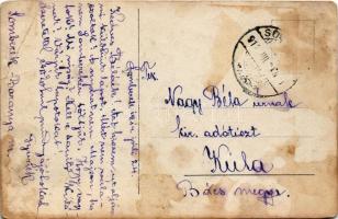 1914 Somberek, pásztor birkanyájjal, magyar folklór. photo (EB)