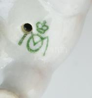 Óherendi nyúl figura, jelzéssel, hibátlan, m: 3 cm