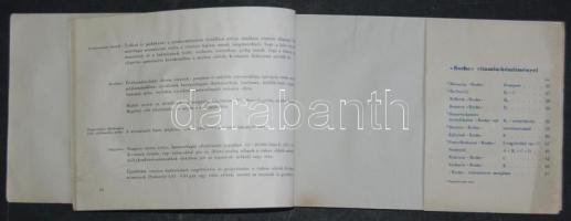 cca 1940 A Roche vitaminkészítmányei 50 oldalas katalógus (elázott)
