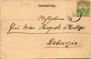 1906 Szepesváralja, Spisské Podhradie, Kirchdrauf; vár, Fő tér, piac, üzletek. Matz G. kiadása / cas...