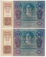 1914. 50K fekete "ROMANIA TIMBRU SPECIAL" felülbélyegzéssel (2x) sorszámkövetők T:VF,F szé...