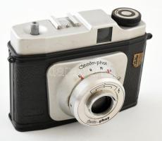 cca 1959 Certo-Phot német (NDK) fényképezőgép, eredeti tokjában, hiányos lencsével / Vintage German (DDR) camera, in original case, with missing lens