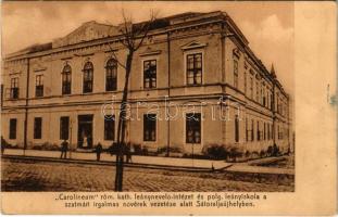 1915 Sátoraljaújhely, Carolineum római katolikus leánynevelő intézet és polgári leányiskola a szatmári irgalmas nővérek vezetése alatt. Lövy Adolf kiadása (EB)