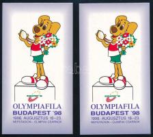 1998 OLYMPIAFILA BUDAPEST két darab levélzáró füzet