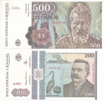 Románia 1991. 500L + 1992. 200L T:UNC Romania 1991. 500 Lei + 1992. 200 Lei C:UNC