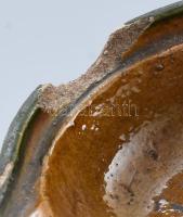 cca 1880, Dunántúl, Tarkedlisütő. Sérüléssel, fülhiánnyal, d: 28,5 cm