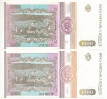 Románia 1991-1993. 1000L (2xklf) T:AU Romania 1991-1993. 1000 Lei (2xdiff) C:AU