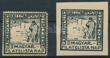 1925/3Da + 3db Przemysl ballonposta emlékív / souvenir sheet