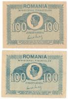 Románia 1945. 100L (2x) színváltozatok T:F,VG Romania 1945. 100 Lei (2x) colour varieties C:F,VG Krause P#78